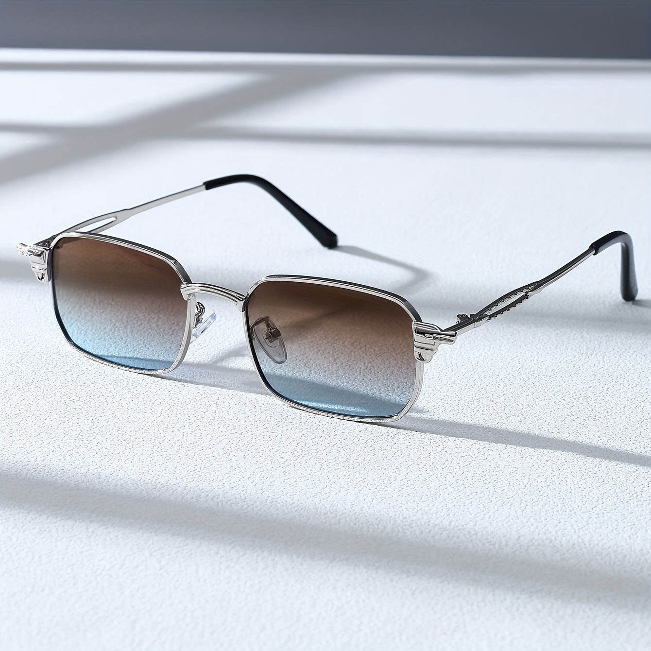 Men's Retro Denim Square Glasses Fashion Eyewear Unisex Stylish