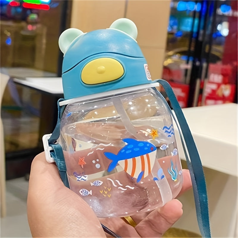 Cute Girl Water Bottle Leak-Proof Portable PC Drinking Cup for Students