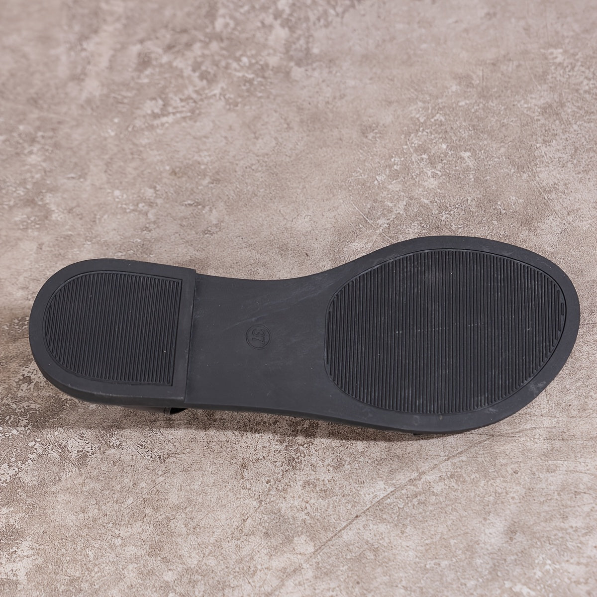 Women's Flat Sandals Open Toe Slip-On Strappy Back PVC Sole Plus Sizes