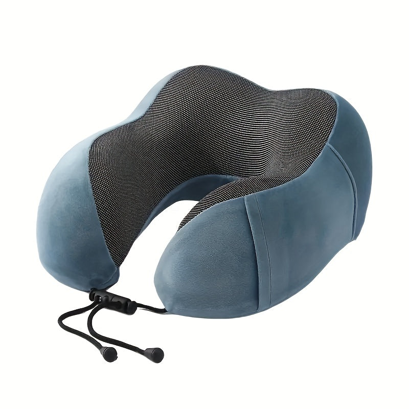 Memory Foam U-Shaped Travel Pillow for Neck Support and Comfort
