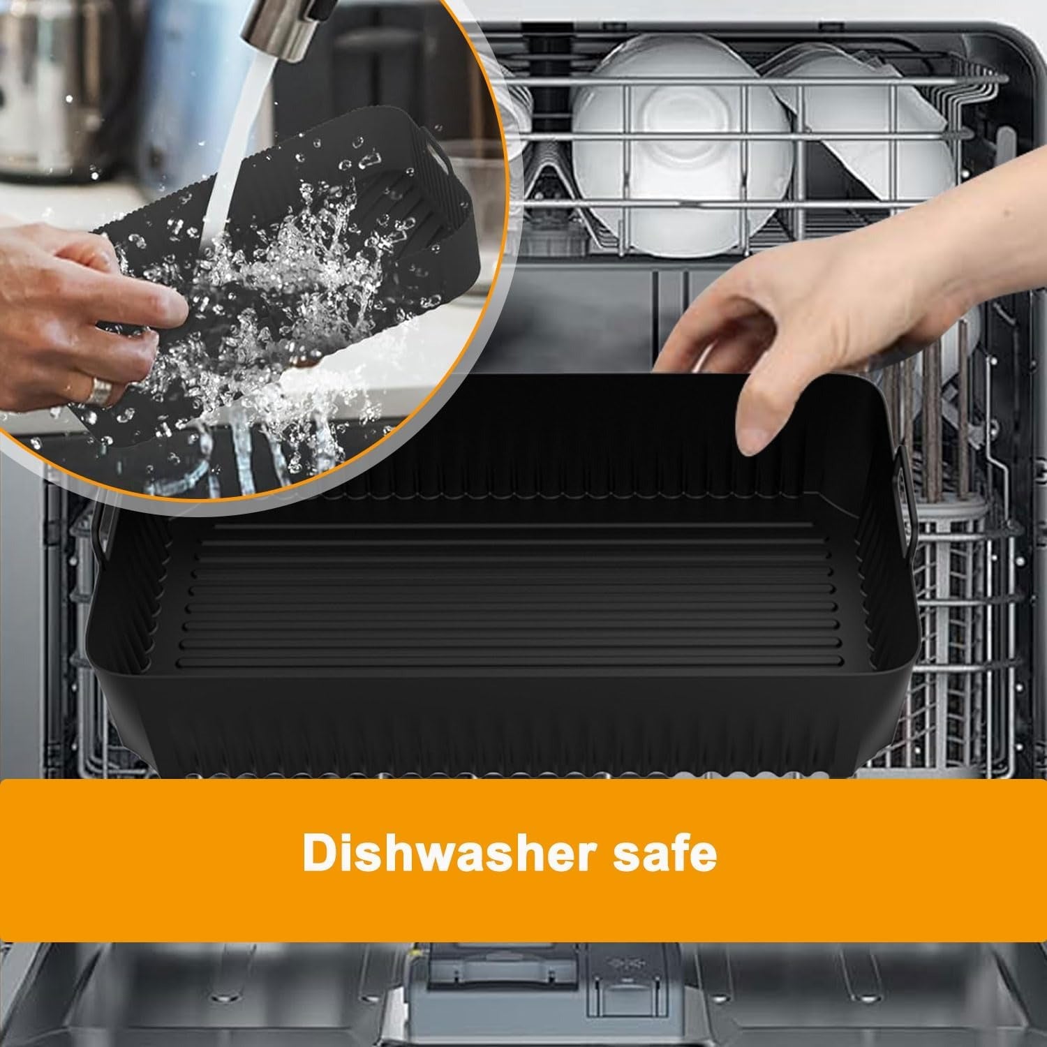 Ninja Foodi Flex Drawer 5.2L 10.4L uchun silikondan tayyorlangan havo qovurish uchun linzalar, yopishmaydigan chuqur qovurish uchun aksessuarlar