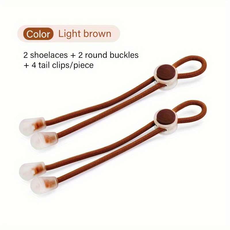 Unisex Elastic No-Tie Shoelaces with Adjustable Buckles for Sneakers