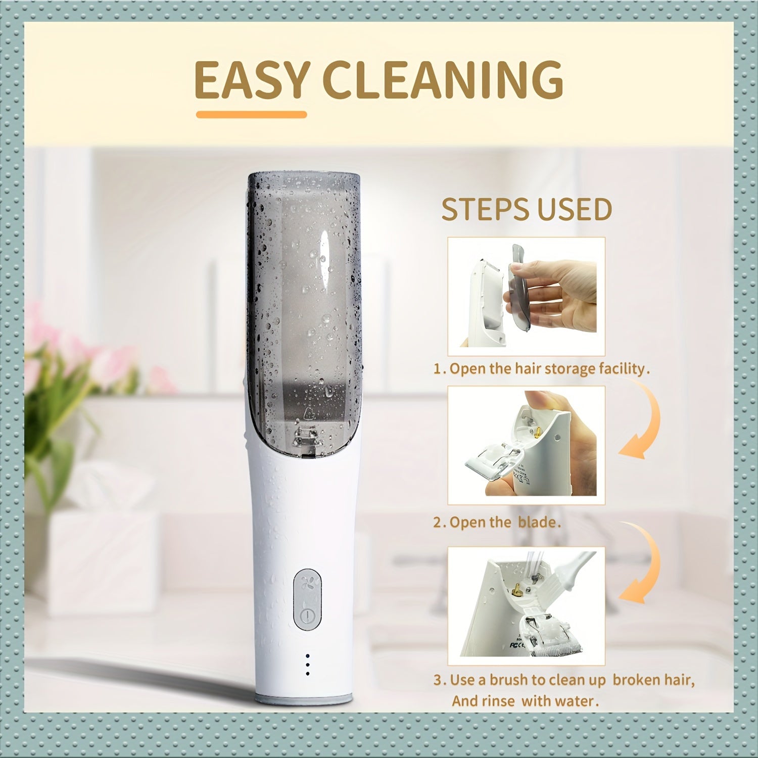 YAFULL Ultra-Tinch Elektr Soch Qirqish Mashinalari Aqlli Chang Olish Tizimi Bilan - USB Qayta Zaryadlanadigan, O'smirlar Uchun Professional Tana va Soch Qirqish To'plami - Yoshlar Uchun Ideal Onalar Kuni Hediye