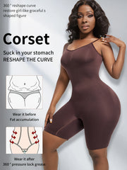 Women's Large Size Shapewear Bodysuit for Tummy Waist and Butt Lifting, Support Medium