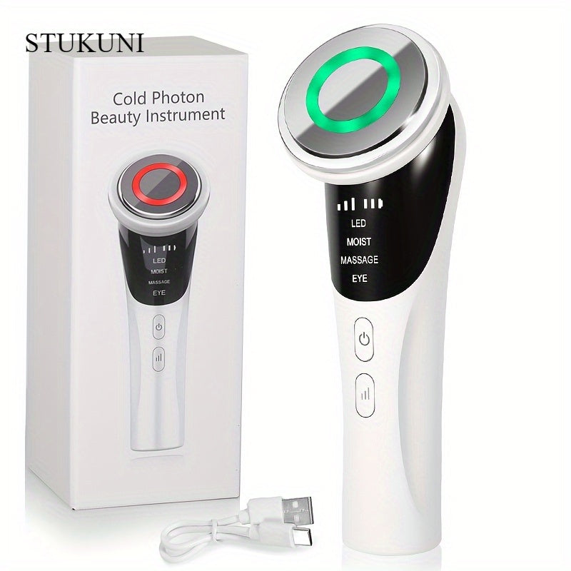 Ayollar uchun yuzga mo'ljallangan Light Beige parvarish vositalari, zaryadlanadigan yuz vibratori massajeri va uyda foydalanish uchun bo'yin massaj vositalari, 14-fevral kuni sovg'a uchun mukammal.