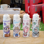 23oz suyuqlik o'tkazmaydigan portativ suv shishasi, sport, lager va maktab uchun qo'l halqasi bilan