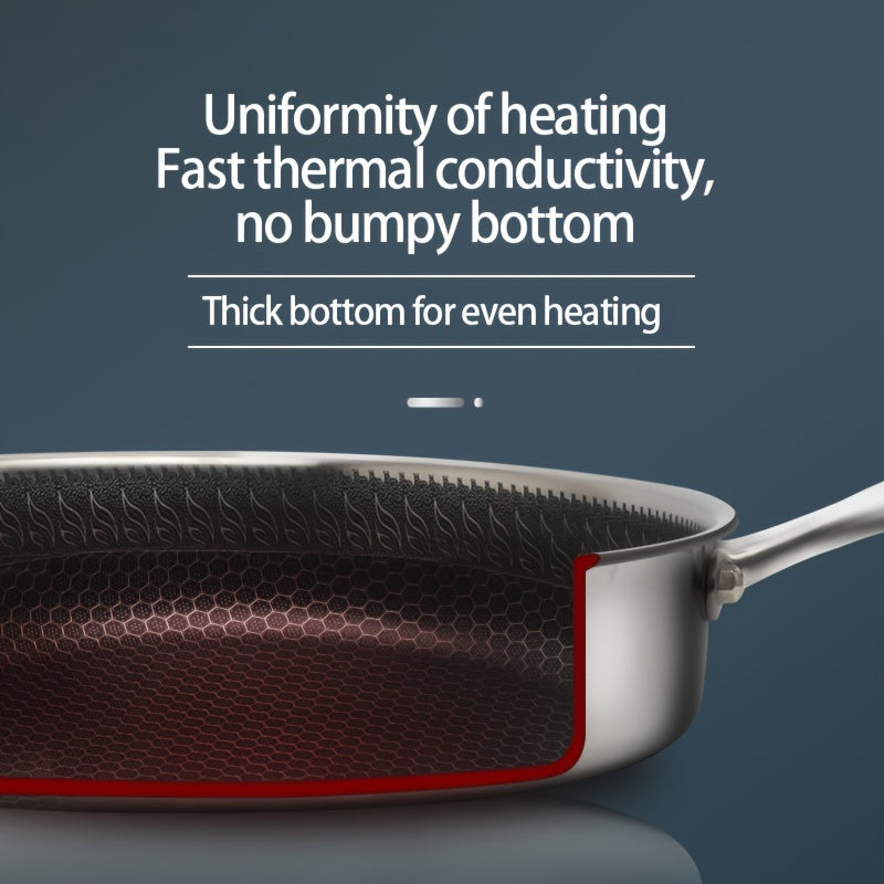 11-дюймовая сковорода из нержавеющей стали с тройным дном, антипригарное покрытие, безопасна для духовки, безопасна для посудомоечной машины