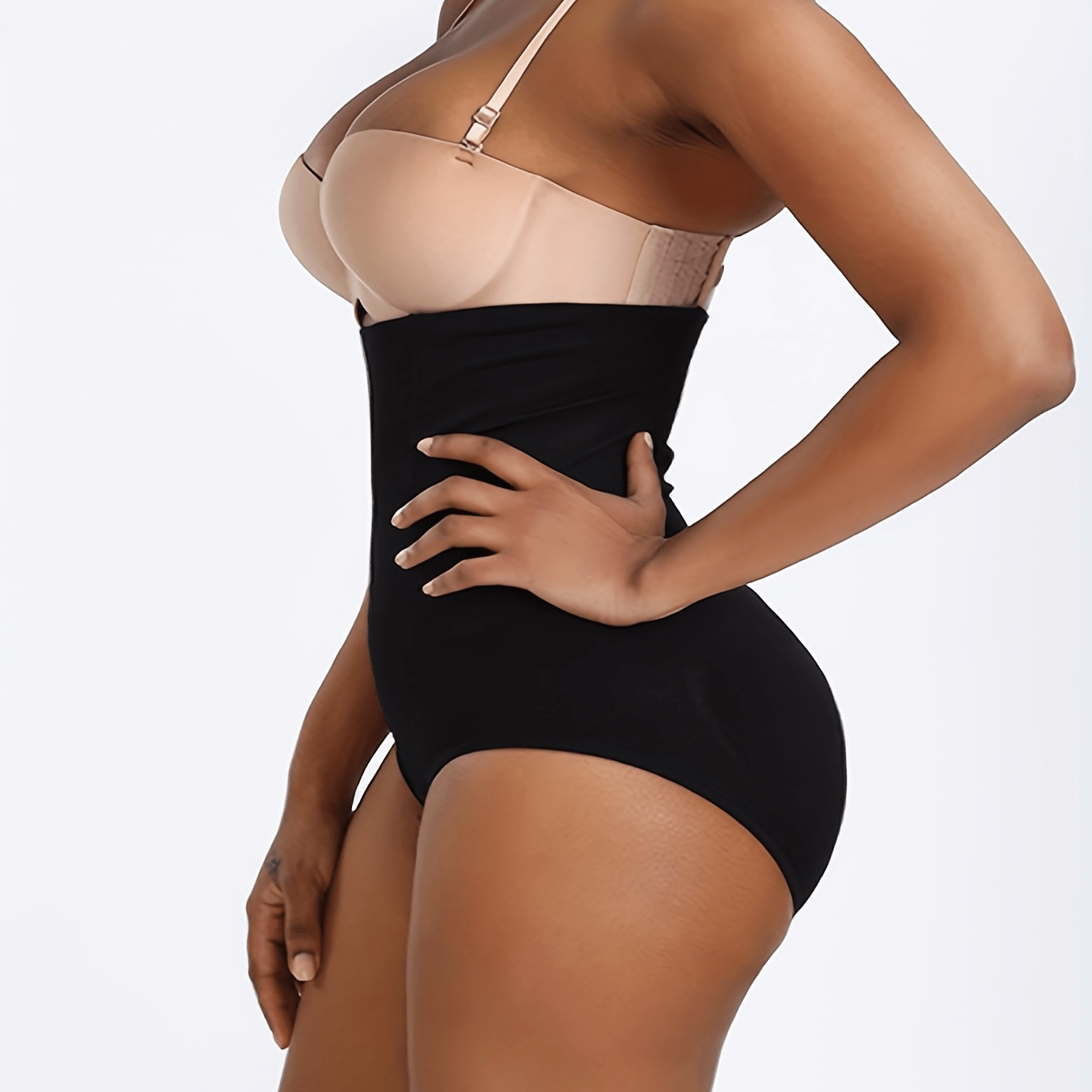 High-Waist Seamless Compression Panties for Shaping and Lifting Buttocks with Breathable Knit Fabric