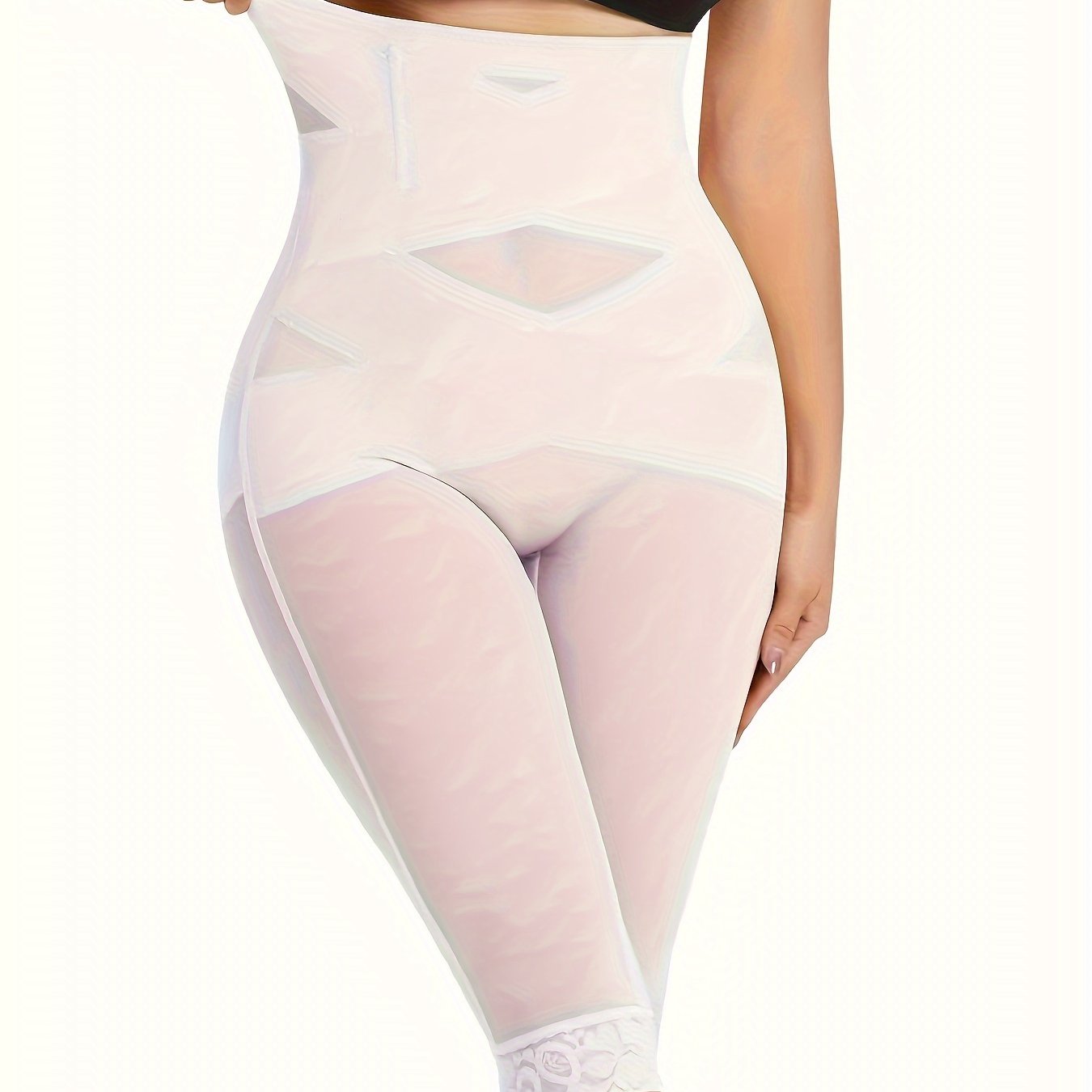 Women's High Waist Body Shaper Cropped Pants with Butt Lifting and Belly Cross Design in Multiple Colors