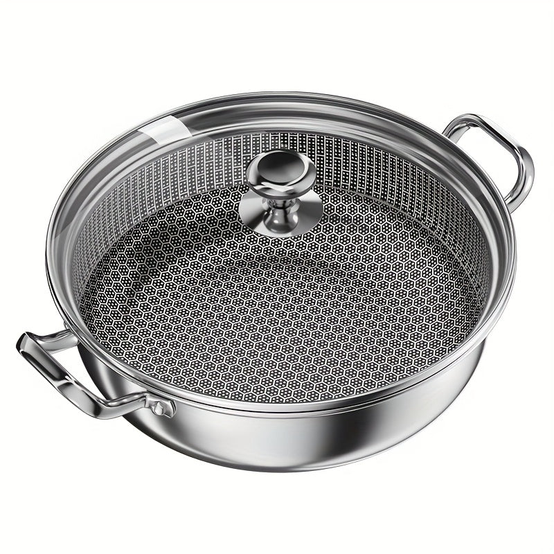 Stainless Steel Double Boiler with Cover Non-Stick Beehive Steam Pot Induction Gas Stove