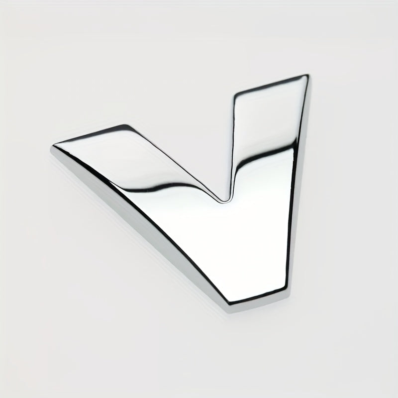 Car 3D Letter Car Stickers Metal Car Body Word Mark Silver Tail Mark