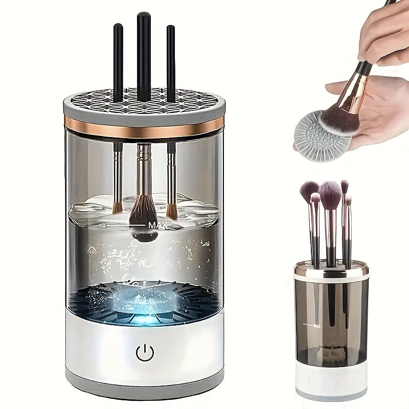 Portable Electric Makeup Brush Cleaner USB Rechargeable Collapsible Brush Cleaning Device