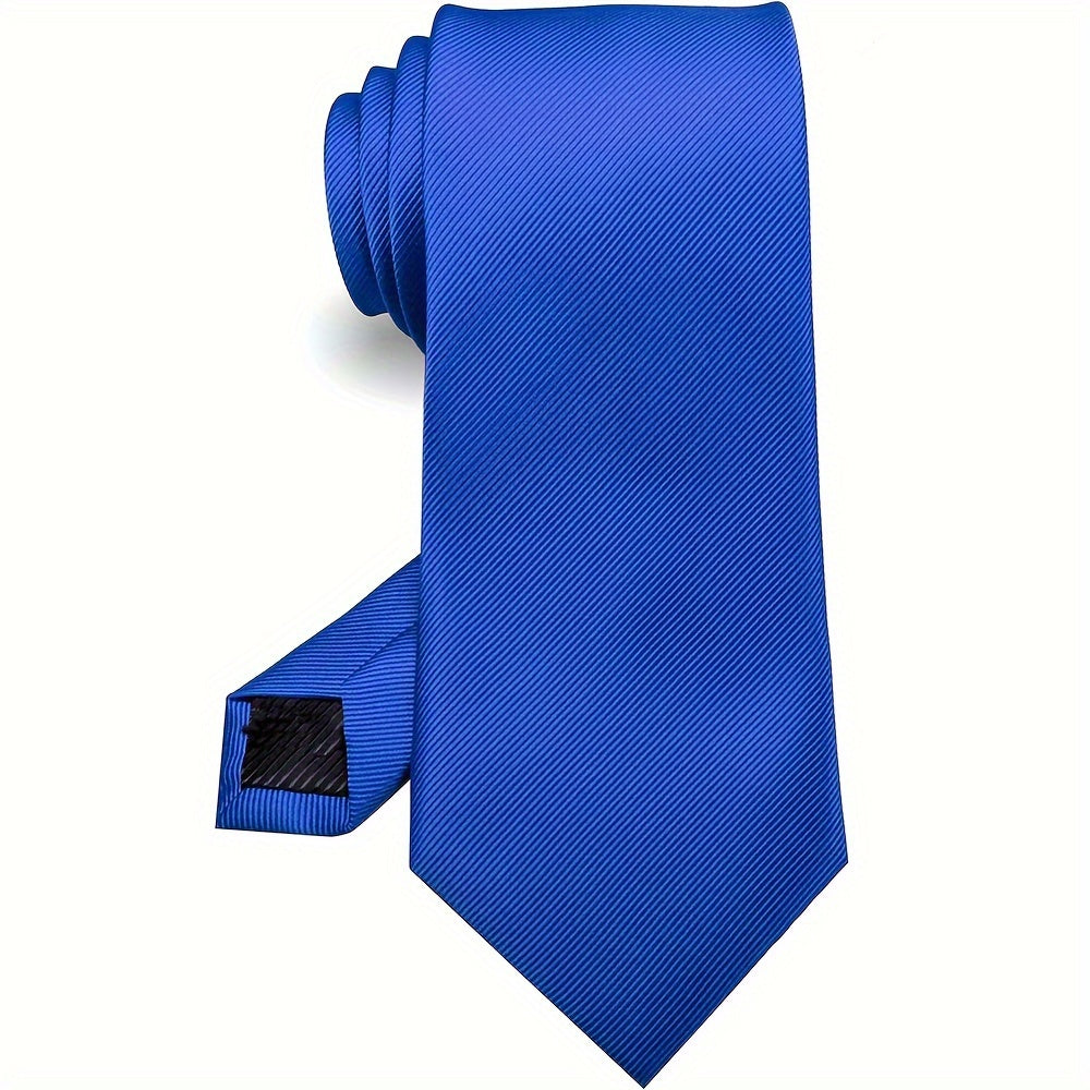 Men's Solid Color Silk Tie for Business Formal Attire
