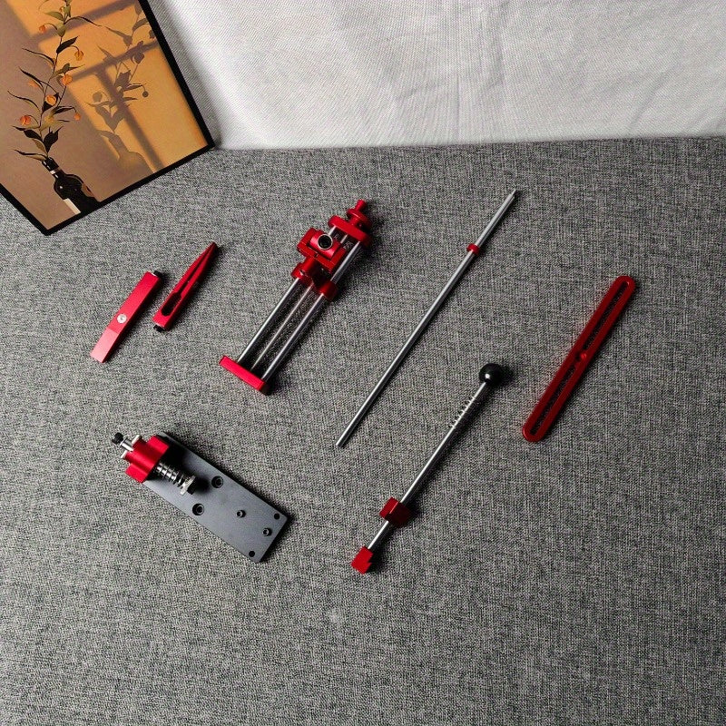 2525 Professional Fixed Angle Knife Sharpener Set with Quick Sharpening System, Adjustable Grinding Tools, Flip-Off Function for Easy Storage, Red & Black Design, Precision Grinding, Sleek