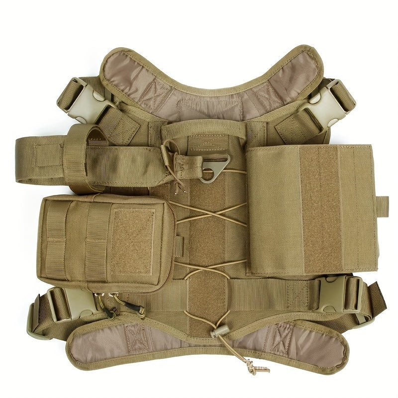 Large Dog Tactical Training Vest for Outdoor Rescue and Dog Equipment