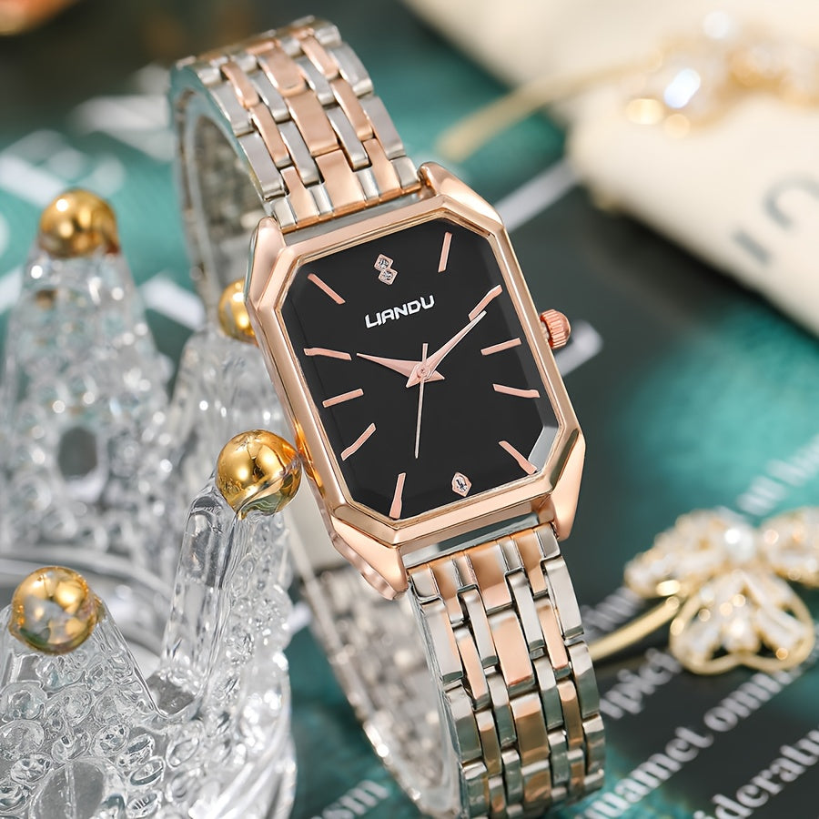 Women's Quartz Watch Elegant Silver Dial Slim Dress Watch