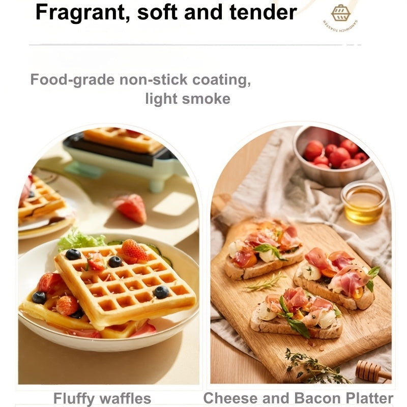 European Standard Plug Waffle Maker Non-Stick Coating Widened Deepened Baking Tray 750W