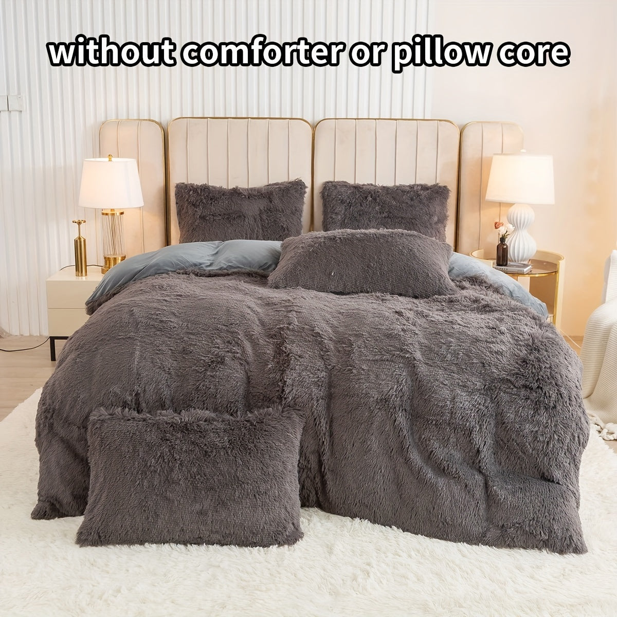 Set of 3 Pink Polyester Bedding Pieces for All Seasons Bedroom Decor