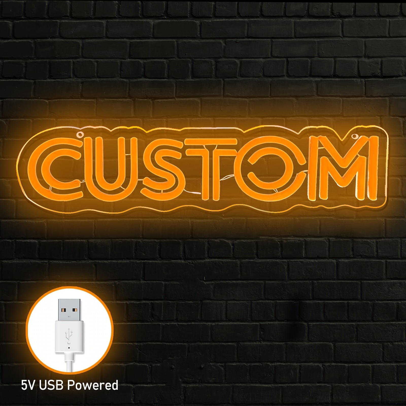 Customizable USB-Powered LED Neon Wall Decor for Weddings Birthdays Home Office Outdoor
