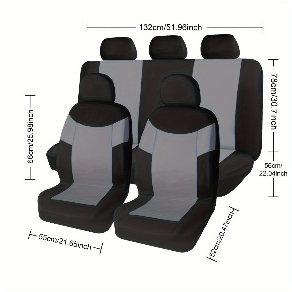 Universal avtomobil o'rindiq qoplamalari yumshoq polyester 9 ta bo'lak, qulay va mos keladi