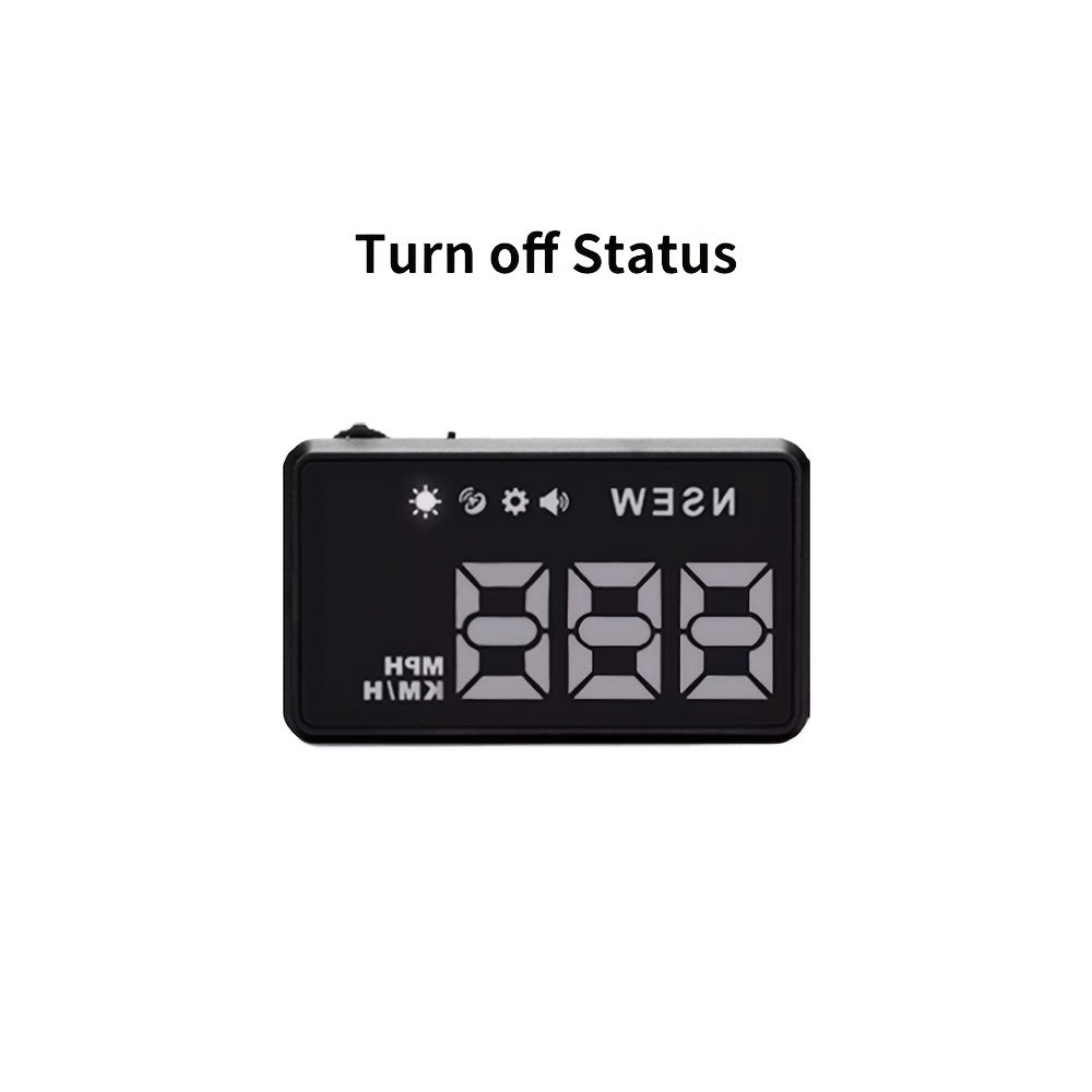 Car HUD Windshield Projector Head Up Display Digital Speedometer Overspeed Info