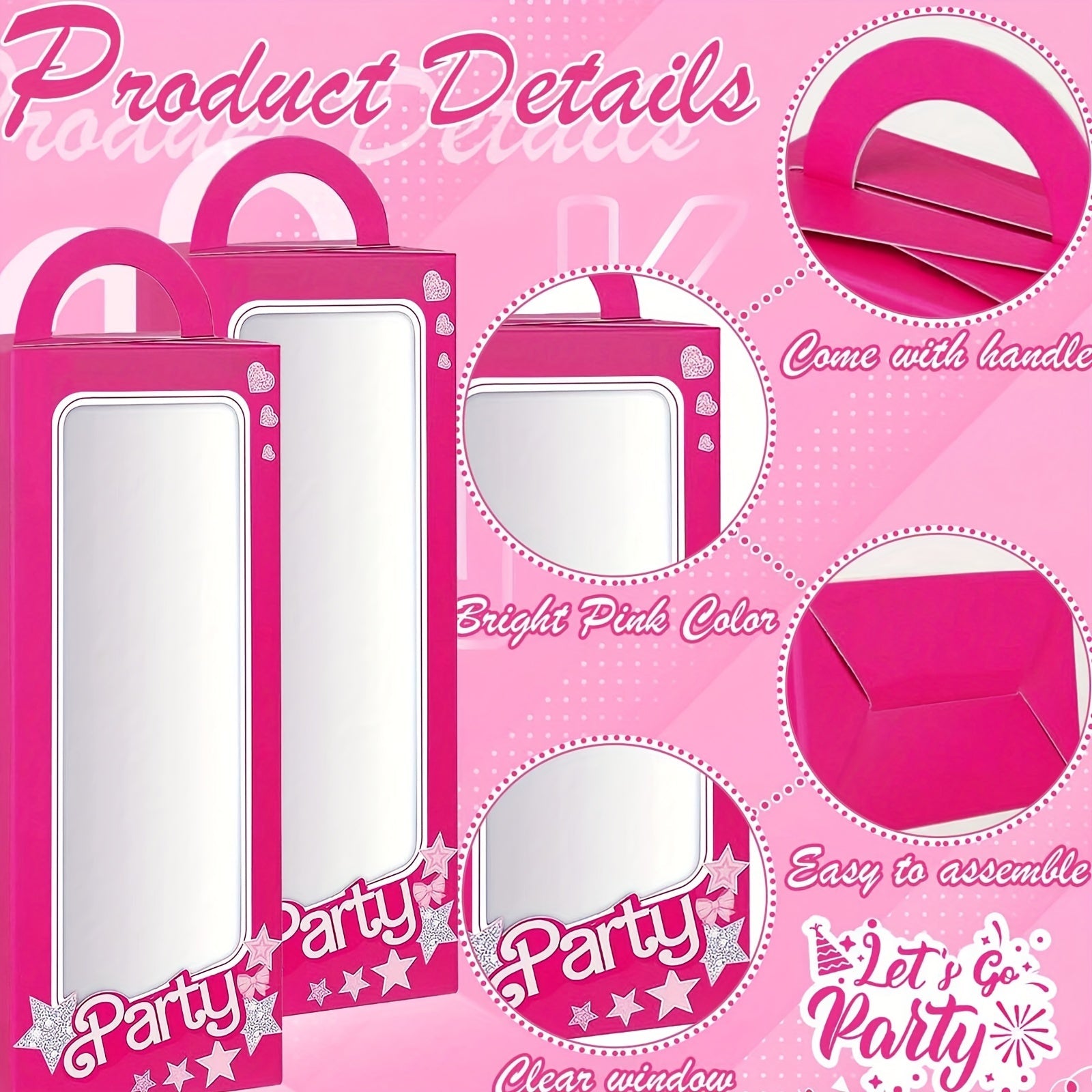 24-Pack Pink Heart-Shaped Glasses Party Favors for Birthdays and Bachelorette Parties