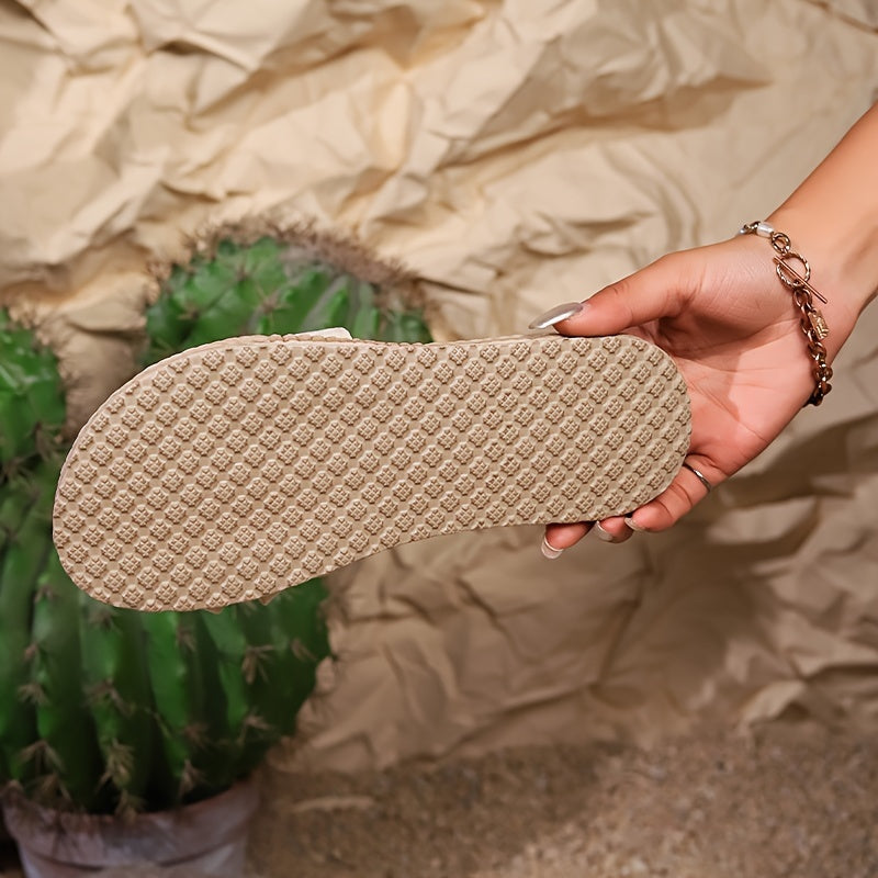 Ayollar uchun slayd sandalki nafas oladigan mato yozgi yupqa EVA taglik ichki va tashqi foydalanish uchun