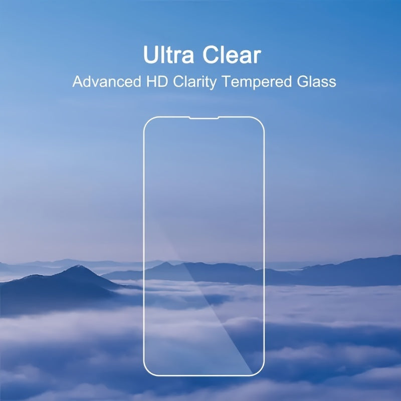 3-Pack Tempered Glass Screen Protectors for Apple iPhone HD Ultra-Thin Anti-Fingerprint Shatterproof