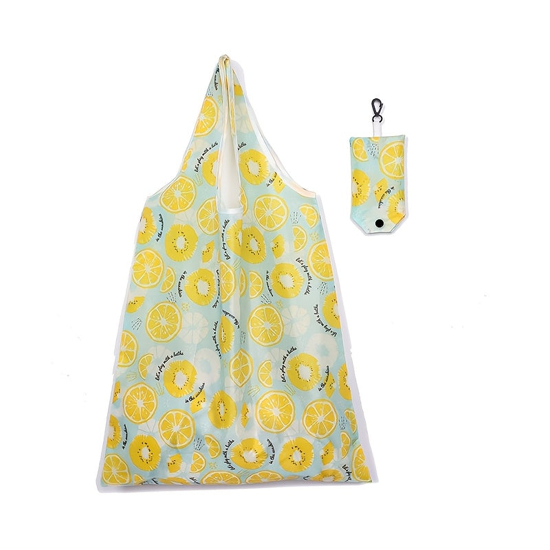 Reusable Polyester Shopping Tote Bag Large Foldable Sunflower Leopard Paisley