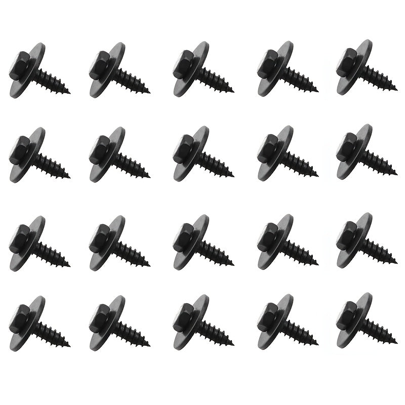 10/20/30 шт. металлическая защитная пластина двигателя, винт, для бампера, гайки, шайбы, зажимы