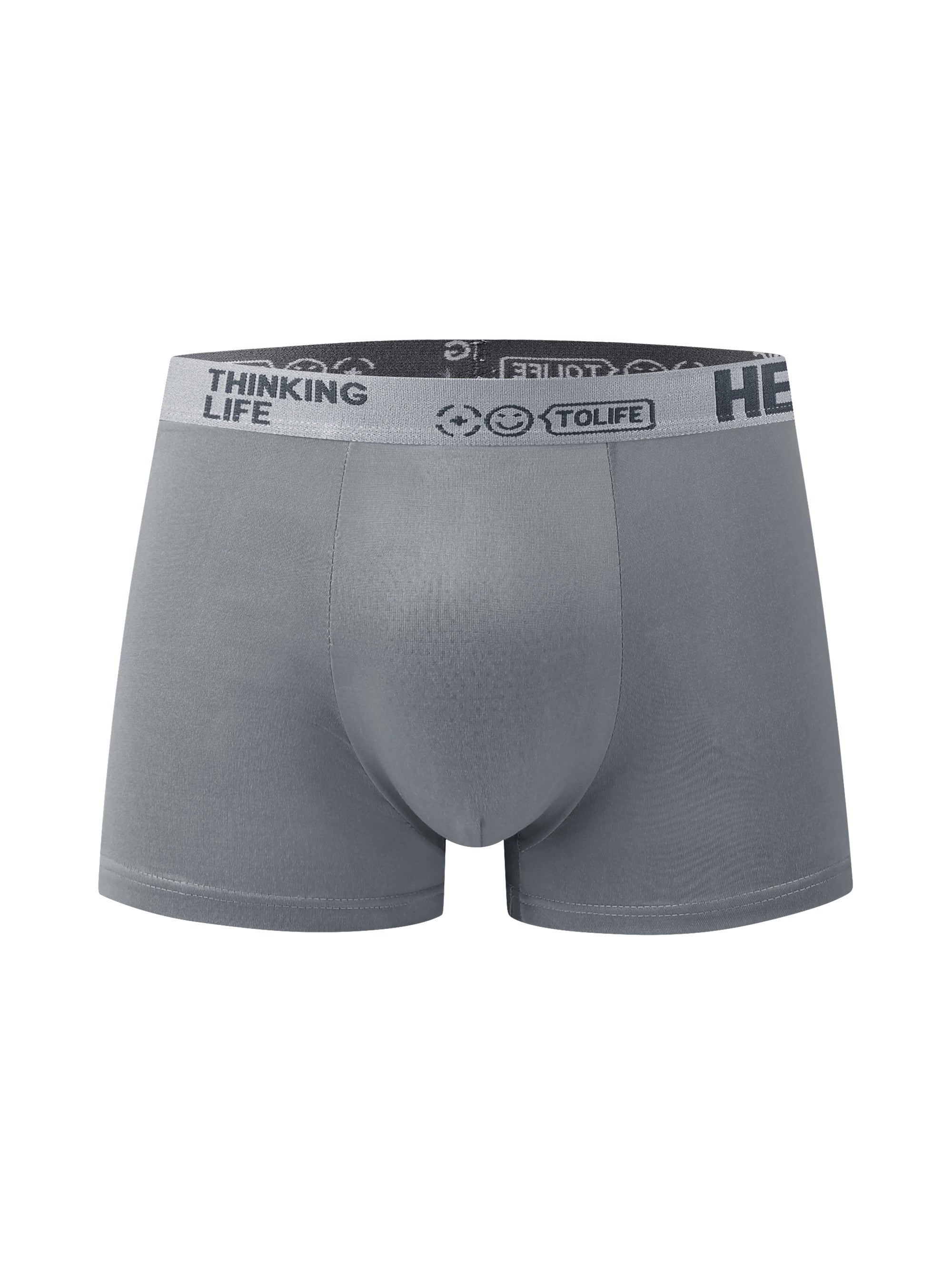Boxers de color sólido para hombre, de poliéster de alta elasticidad, tallas S-XXL, para primavera y verano, deportes