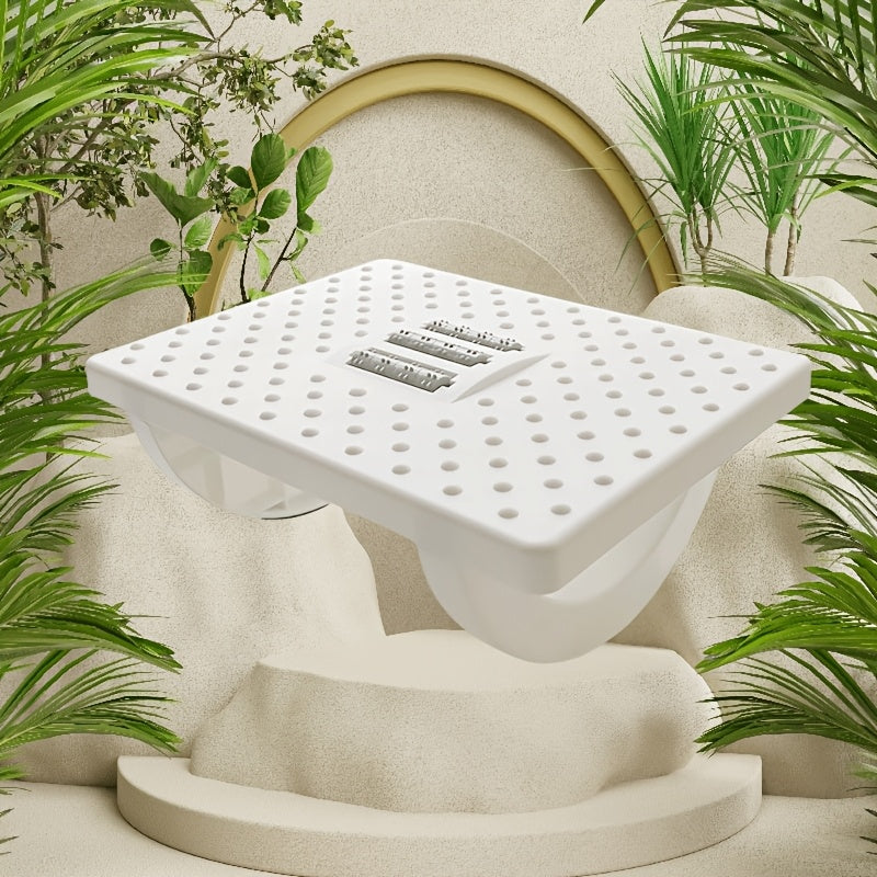 Footstool with Foot Pedal for Kids Office, Anti-Tilt Plastic Ottoman, Slip-Resistant