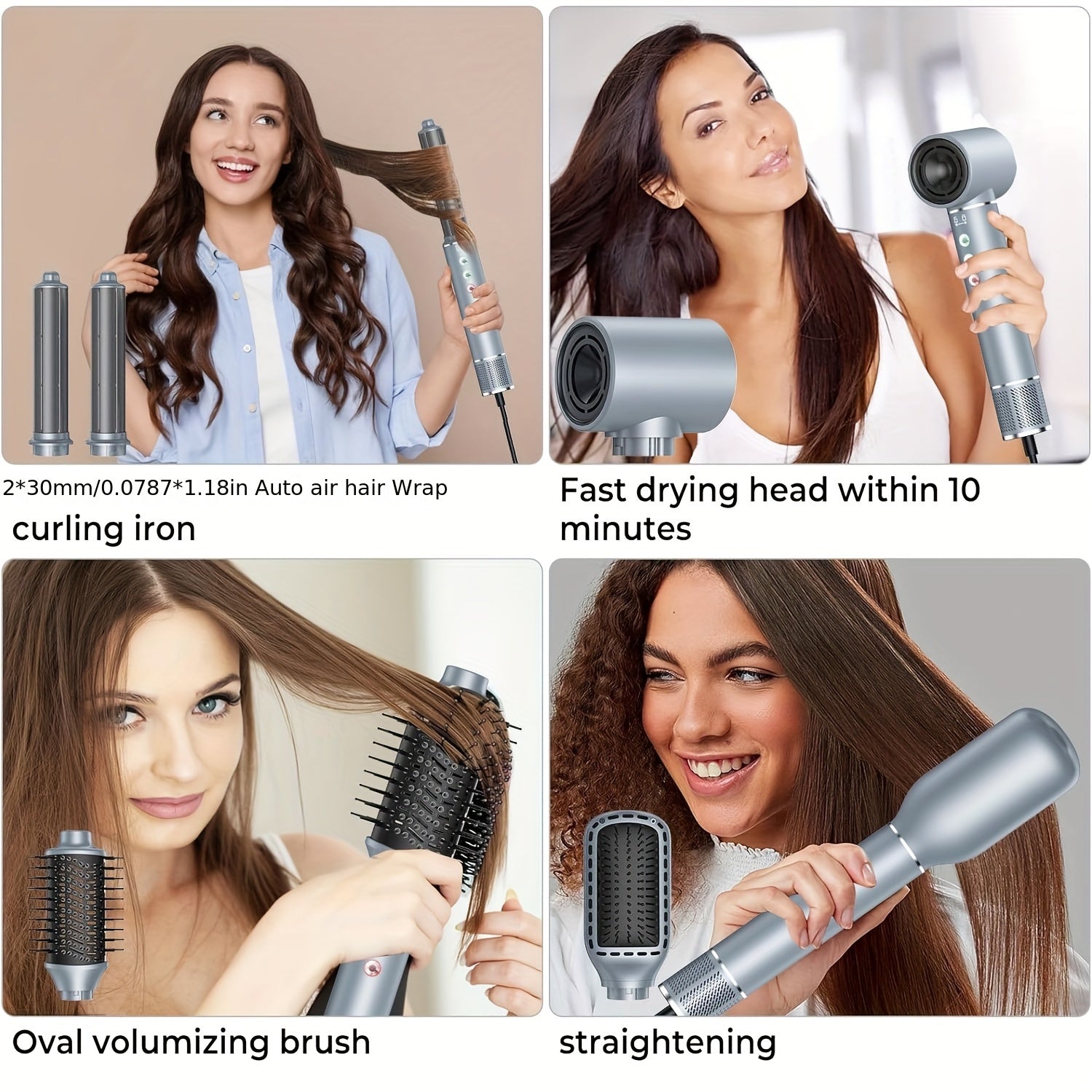 High-Speed Hair Styler 110,000 RPM 5-in-1 Straightening Curling Wet Dry