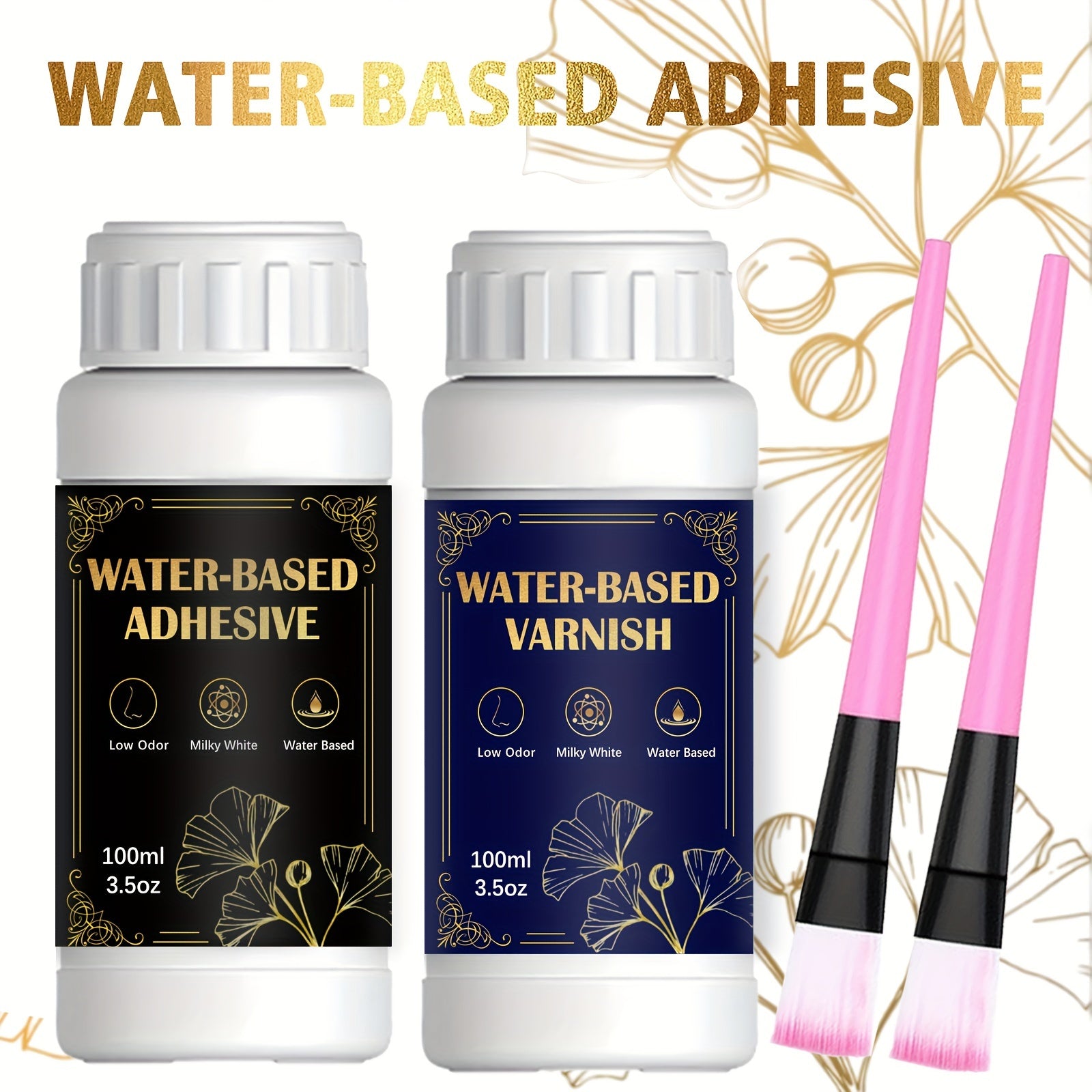 Water-Based Gold Leaf Kit for Crafts Painting and Artwork