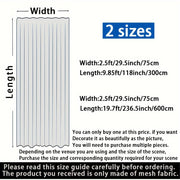 White Chiffon Tulle Curtain for Weddings and Events 19.7ft Long x 236.5ft Wide Sheer Polyester