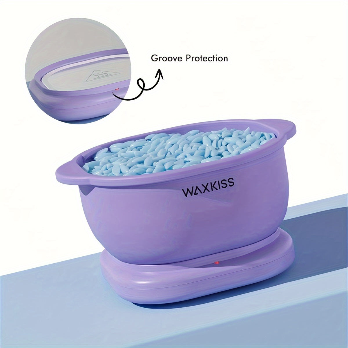 500ml Waxing Machine Set with Silicone Wax Heater, 4 Wax Beans, 10 Removal Sticks for Salon and Personal Use