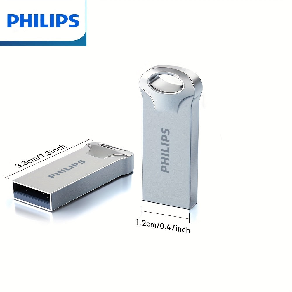 128GB USB Flash Drive High-Speed USB 2.0 Metal Keychain Data Storage Transfer Compatible with Computers Smart TVs