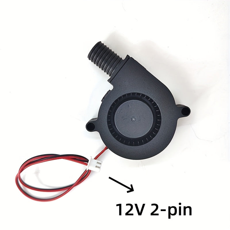 Mini Blower Fan 5015 USB Powered Silent Turbo Circular Air Outlet Black Plastic Compact