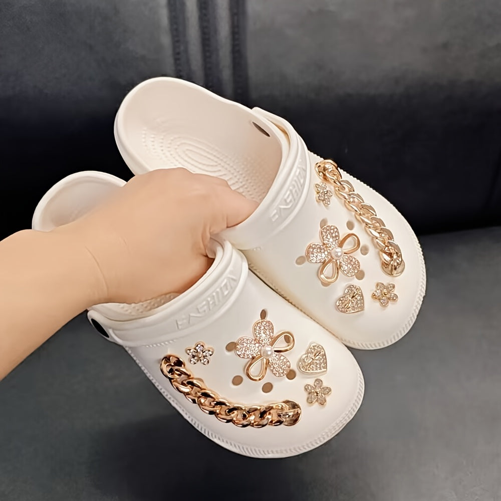 Women's Oversized Black and White Shoes Lightweight EVA Casual Comfort