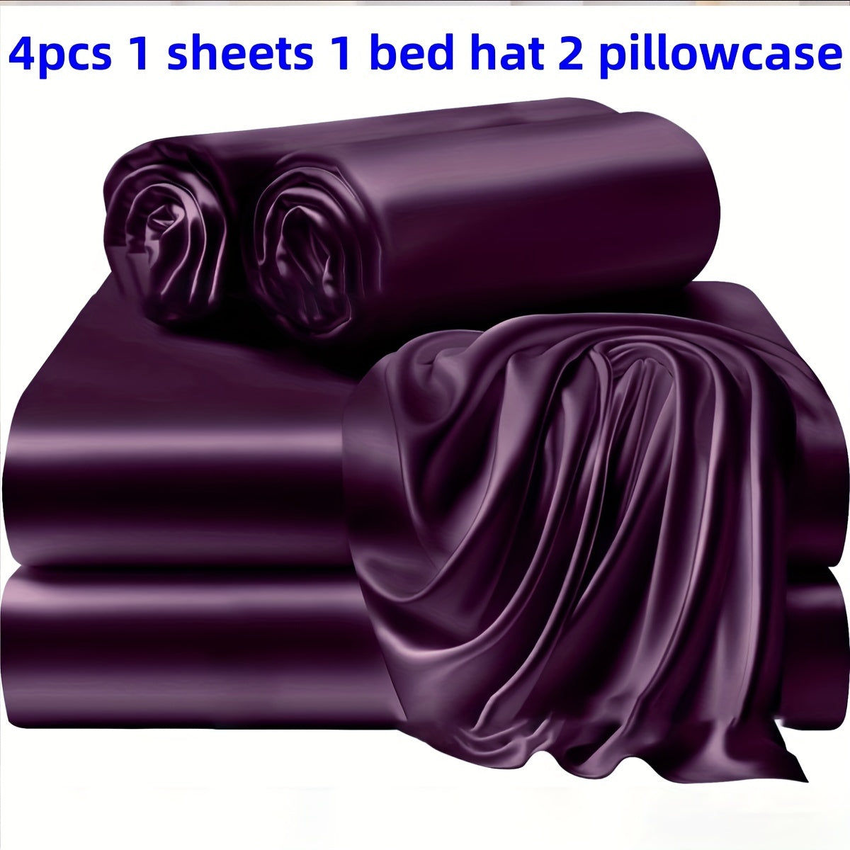 Solid Color Bed Sheets and Bed Skirts Set with Pillowcases - Soft and Silky Bedding