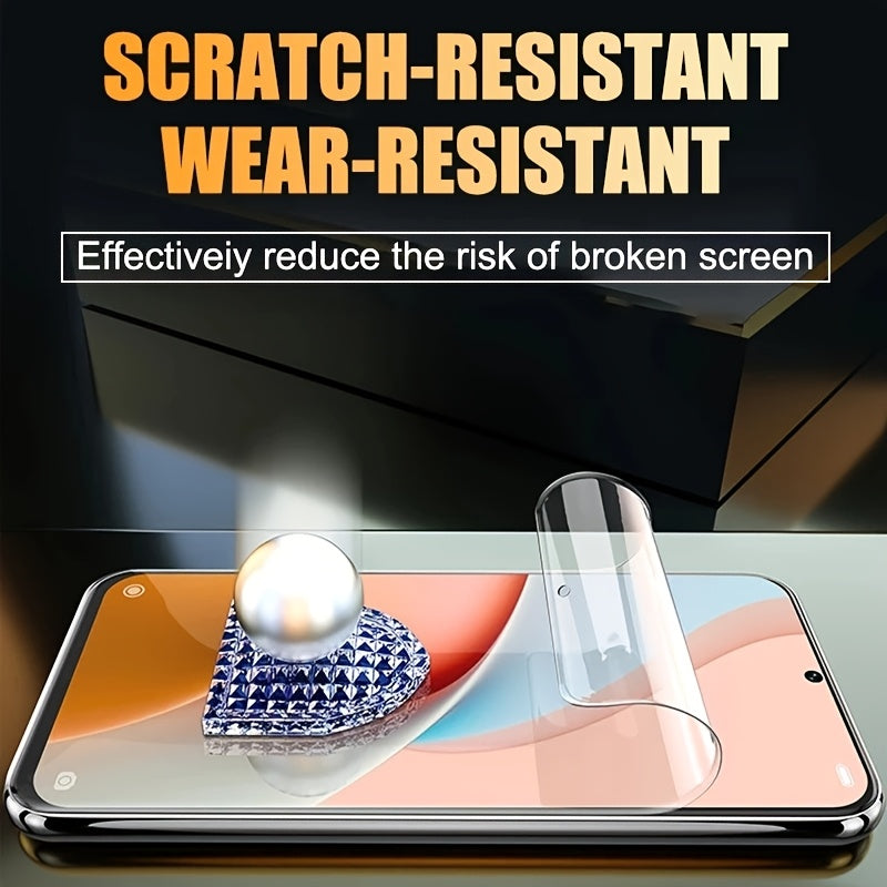 4pcs Full Cover Hydrogel Screen Protectors for Xiaomi Models Anti-Scratch Fingerprint