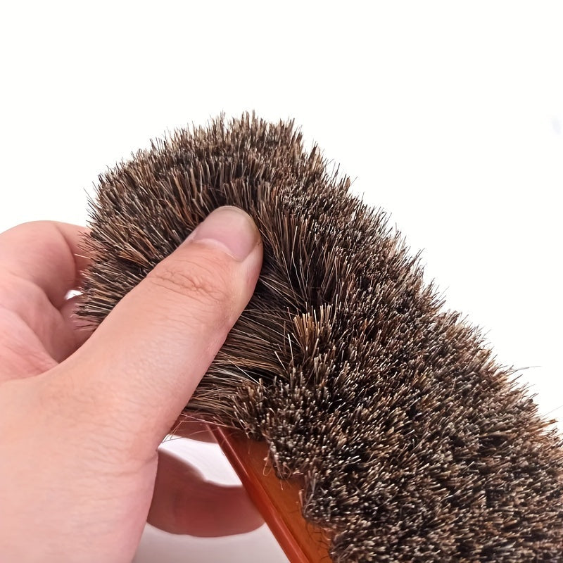 Horse Hair Shoe Brush for Cleaning and Polishing Suede Boots and Shoes