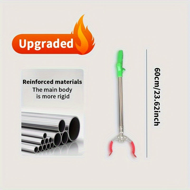 Yengil og'irlikdagi axlat yig'ish vositasi, qariyalar uchun EasyGrip dizayni bilan. Samarali axlat yig'ish uchun metall va plastik materiallar kombinatsiyasidan tayyorlangan. Axlatni osonlik bilan yig'ishga va atrof-muhitni toza saqlashga yordam beradi.