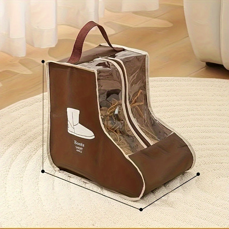 Shoe Storage Bag with Handles for Boots and Flats Dustproof Foldable Organizer