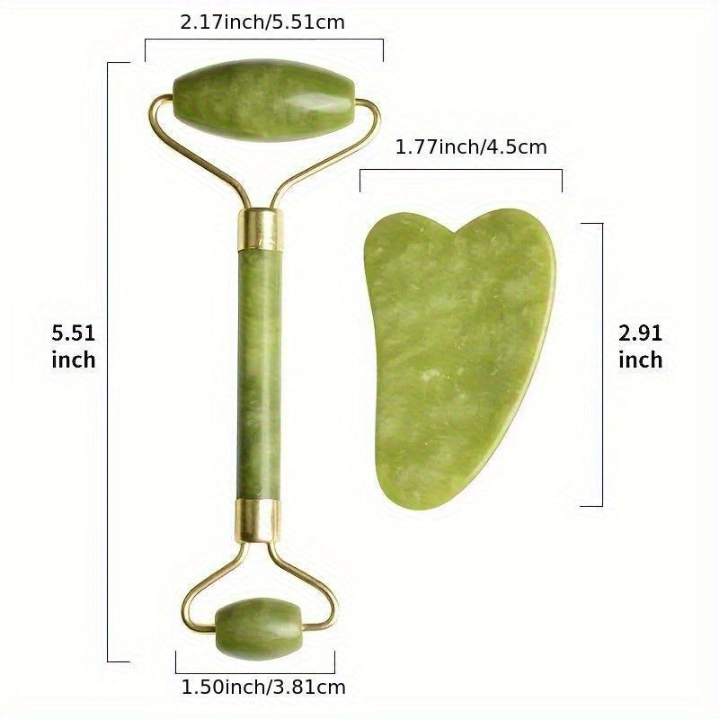 Dual-Head Facial Massage Tool Set for Skin Care and Swelling Relief, Alcohol-Free, Battery-Free