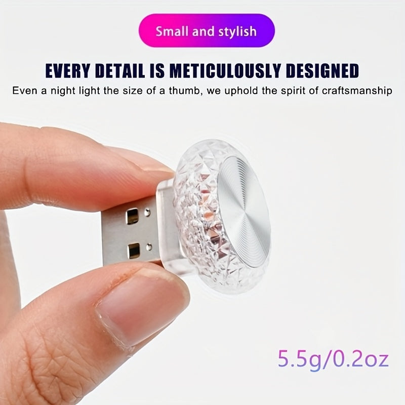 Portable Car Interior LED Ambient Light Mini USB Atmosphere Lamp