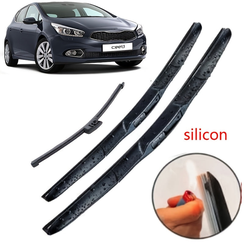 Front rear wiper blades set for Cee'd 2012-2017 windshild avtomobil asboblari
