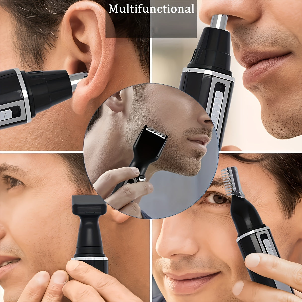 4-in-1 USB Rechargeable Electric Trimmer for Men and Women Nose Beard Eyebrow Shaving