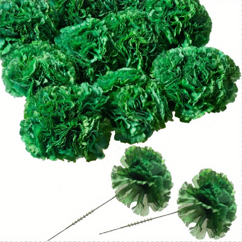 50 Pieces Silk Carnation Flowers for Wedding Decorations DIY Craft