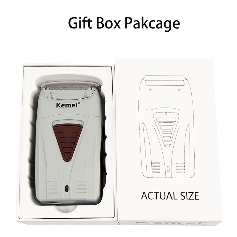 Men's Electric Shaver Wet Dry Cordless USB Rechargeable with 2 Razors